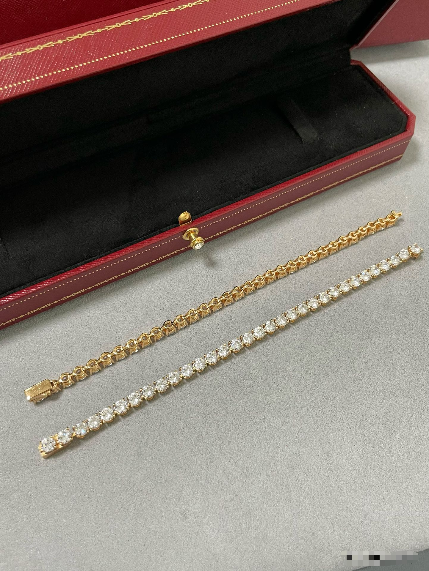 [Glow Muse joyas]PULSERA DE TENIS CON ENGARCE COMPLETO DE DIAMANTES