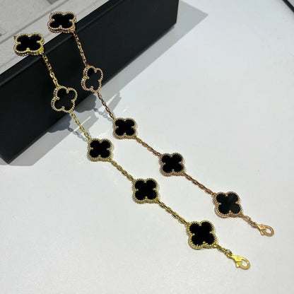 [⭐Glow Muse] مجموعة أساور العقيق من مجموعة 5 MOTIF CLOVER