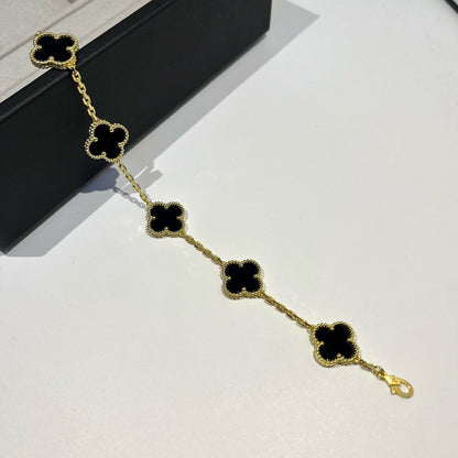 [⭐Glow Muse] مجموعة أساور العقيق من مجموعة 5 MOTIF CLOVER
