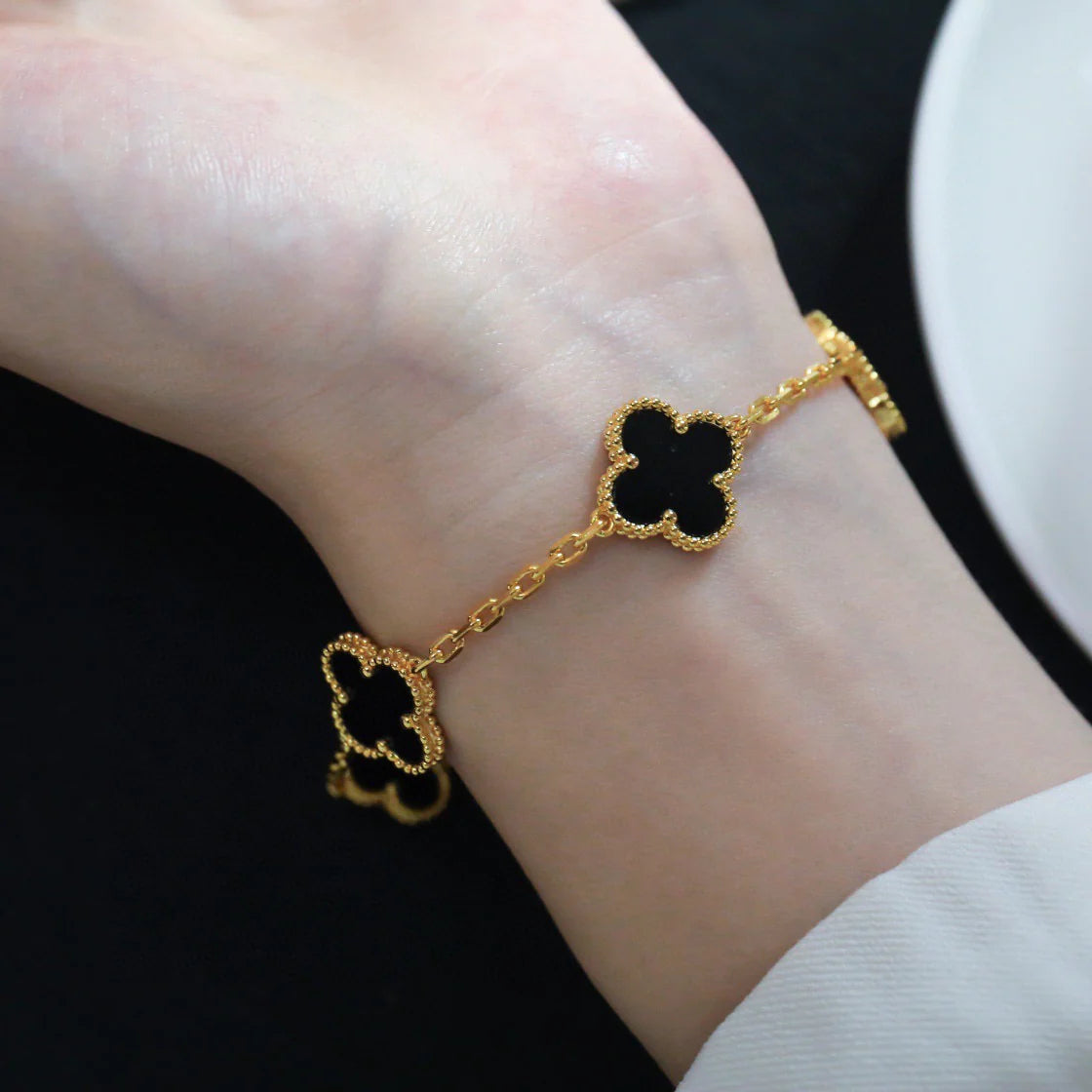 [⭐Glow Muse] مجموعة أساور العقيق من مجموعة 5 MOTIF CLOVER