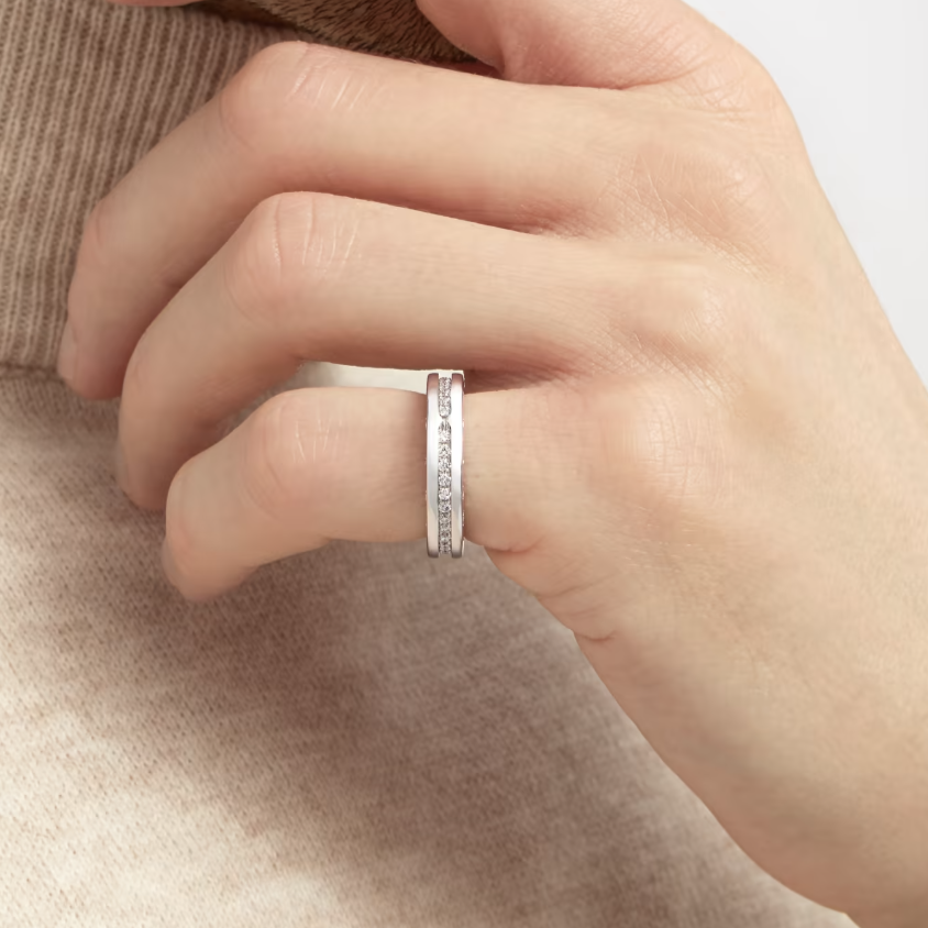 [Glow Muse]CERO 1 DIAMANTES EN ESPIRAL PAVÉ DE UNA BANDA