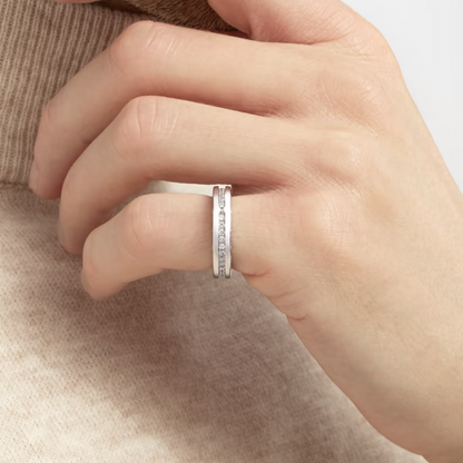[Glow Muse]CERO 1 DIAMANTES EN ESPIRAL PAVÉ DE UNA BANDA