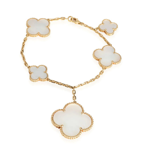 [Glow Muse] PULSERA DE ORO CON TRÉBOL MÁGICO Y 5 MOTIVOS