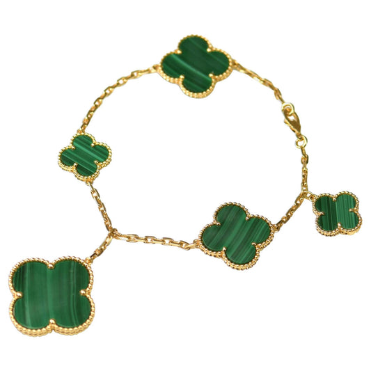 [Glow Muse]PULSERA DE ORO MALACLA DIBUJO TRÉBOL MÁGICO 5 MOTIVOS