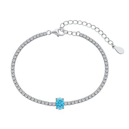 [Tonmkive Jewelry]Pulsera diaria exquisita de corte ovalado de 0,75 quilates