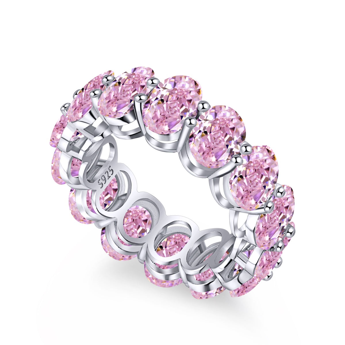 [Tonmkive Jewelry] Anillo de tenis tipo cojín alargado y delicado