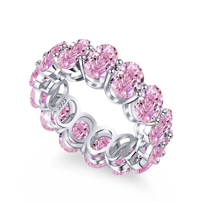 [Tonmkive Jewelry] Anillo de tenis tipo cojín alargado y delicado