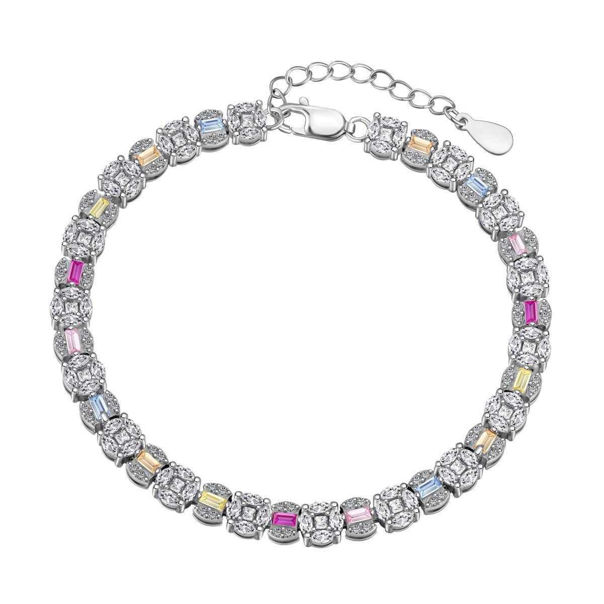 [Tonmkive Jewelry]Pulsera diaria deslumbrante radiante de corte múltiple