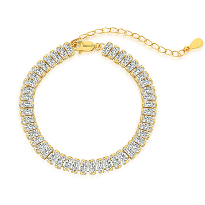 [Tonmkive Jewelry]Exquisita Pulsera Diaria con Corte Esmeralda