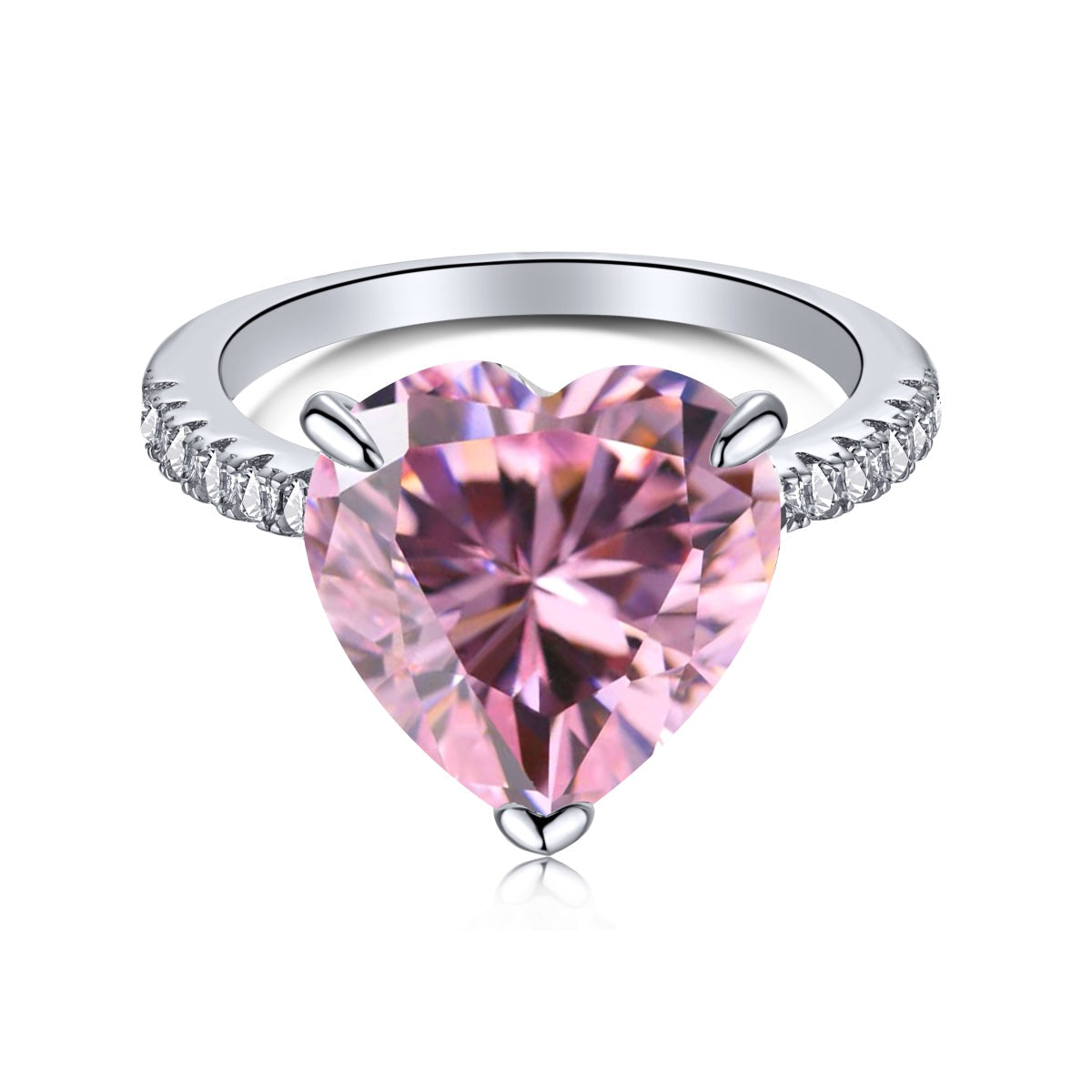 [Tonmkive Jewelry] Anillo de corazón lujoso y brillante de 6,0 quilates para amantes