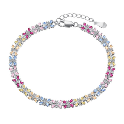 [Tonmkive Jewelry]Pulsera de Fiesta Radiante Colorida con Corte Esmeralda