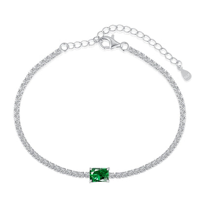 [Tonmkive Jewelry] Pulsera de Banquete con Corte Esmeralda Único de 1,0 Quilates