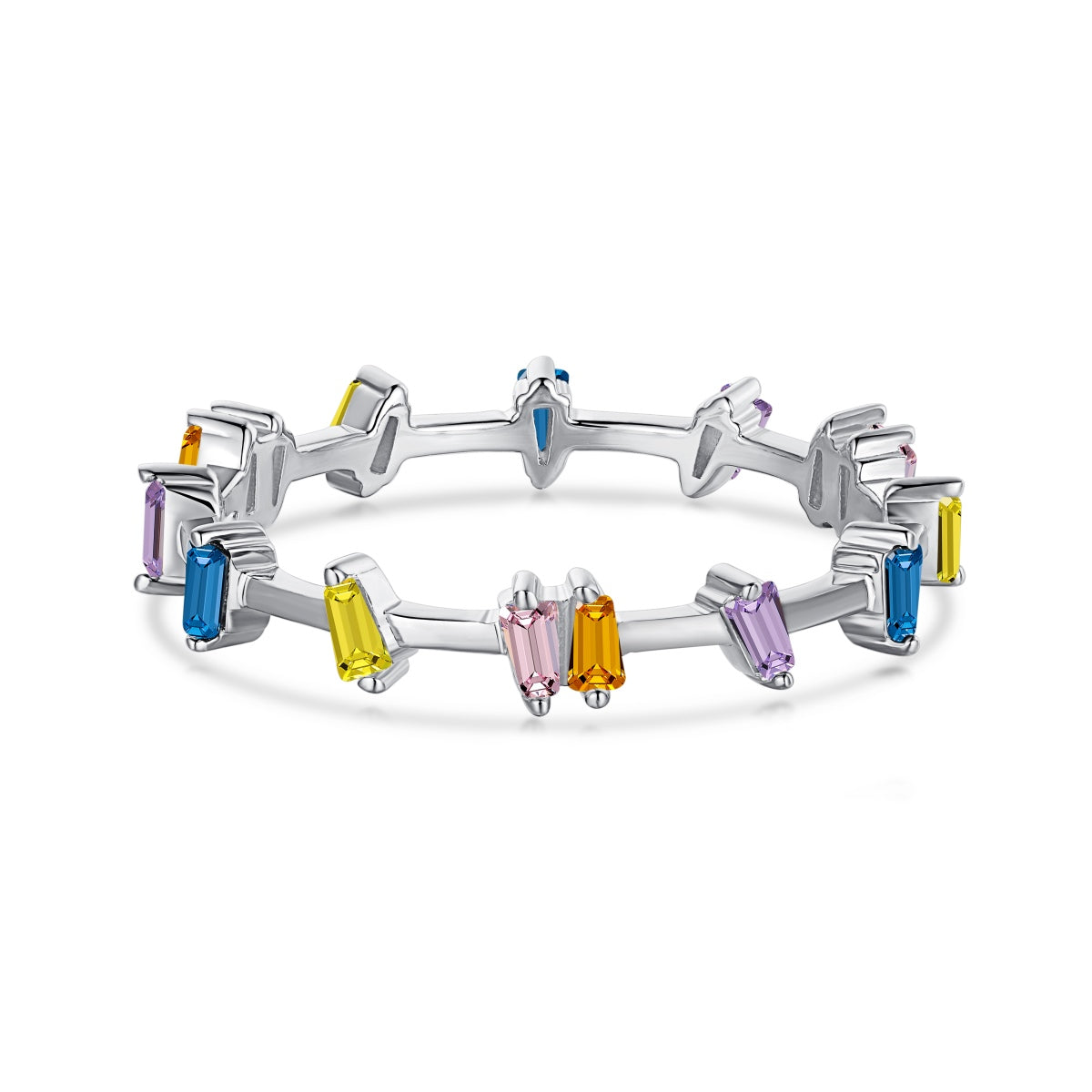 [Tonmkive Jewelry]Anillo diario con corte de trapecio único