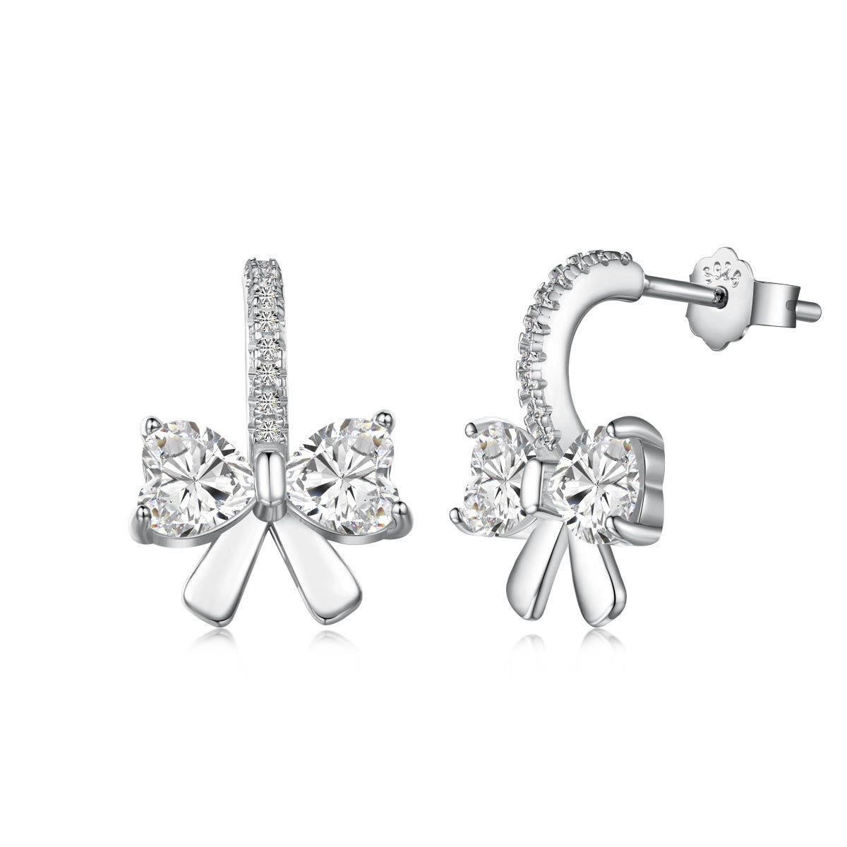 [Tonmkive Jewelry]Exquisitos Pendientes con Diseño de Lazo en Forma de Corazón