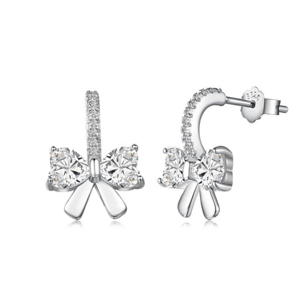 [Tonmkive Jewelry]Exquisitos Pendientes con Diseño de Lazo en Forma de Corazón