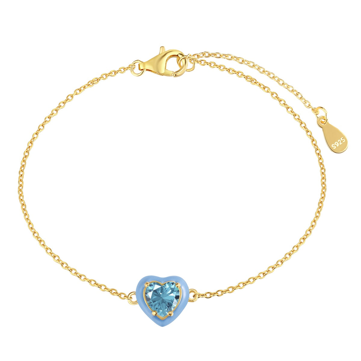 [Tonmkive Jewelry]سوار العشاق بتصميم القلب المتلألئ والرومانسي