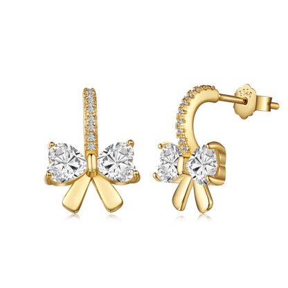 [Tonmkive Jewelry]Exquisitos Pendientes con Diseño de Lazo en Forma de Corazón