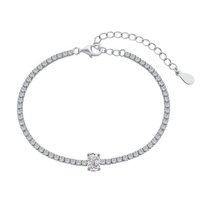 [Tonmkive Jewelry]Pulsera diaria exquisita de corte ovalado de 0,75 quilates