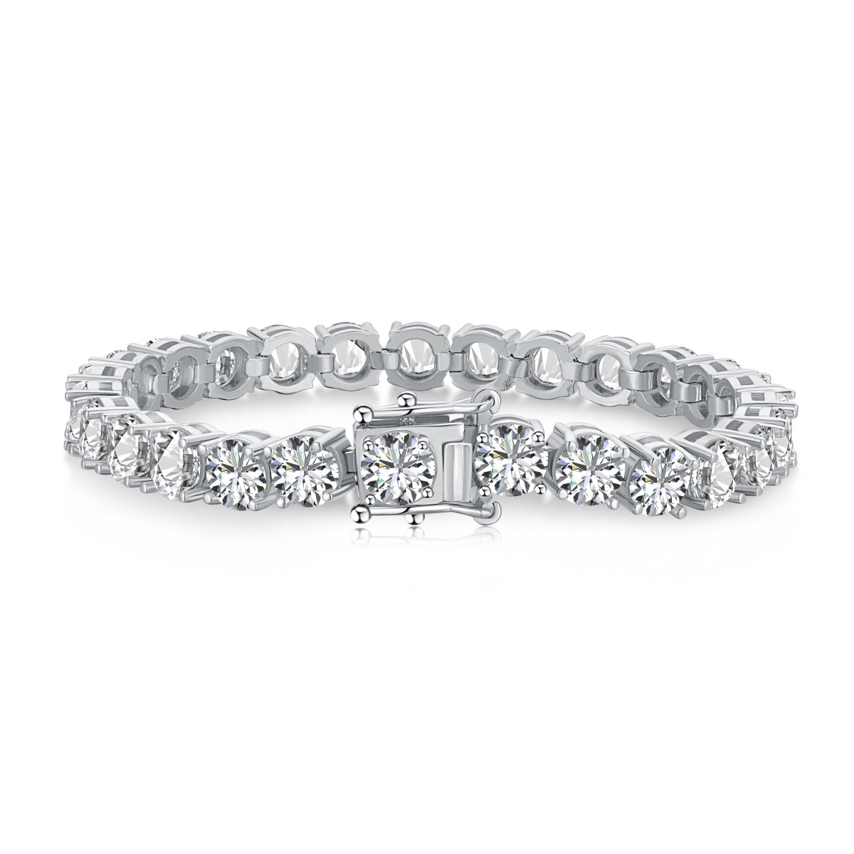 [Tonmkive Jewelry] Pulsera de boda con deslumbrante corte redondo de 0,75 quilates
