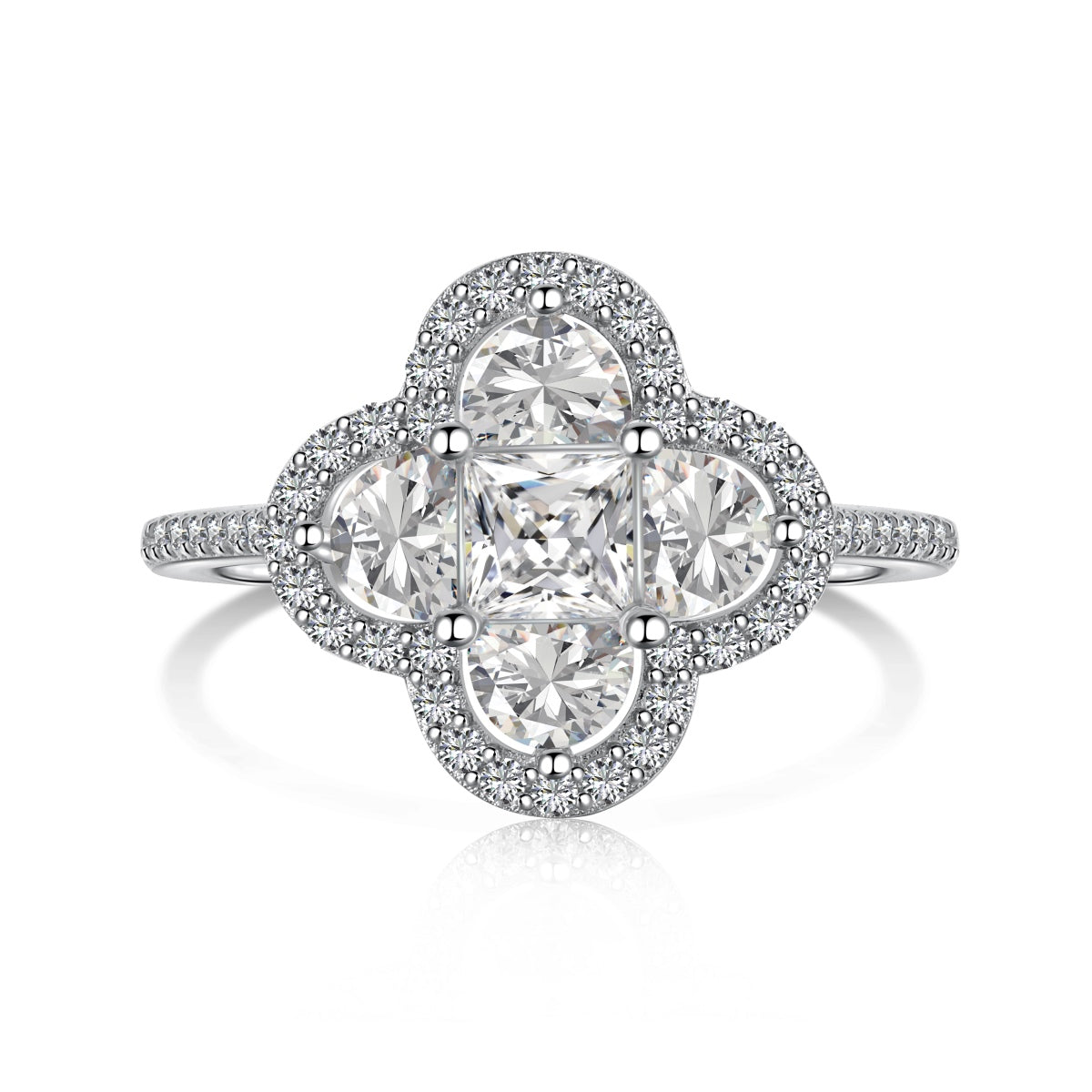 [Tonmkive Jewelry]خاتم خطوبة فاخر بتصميم زهرة أبدية