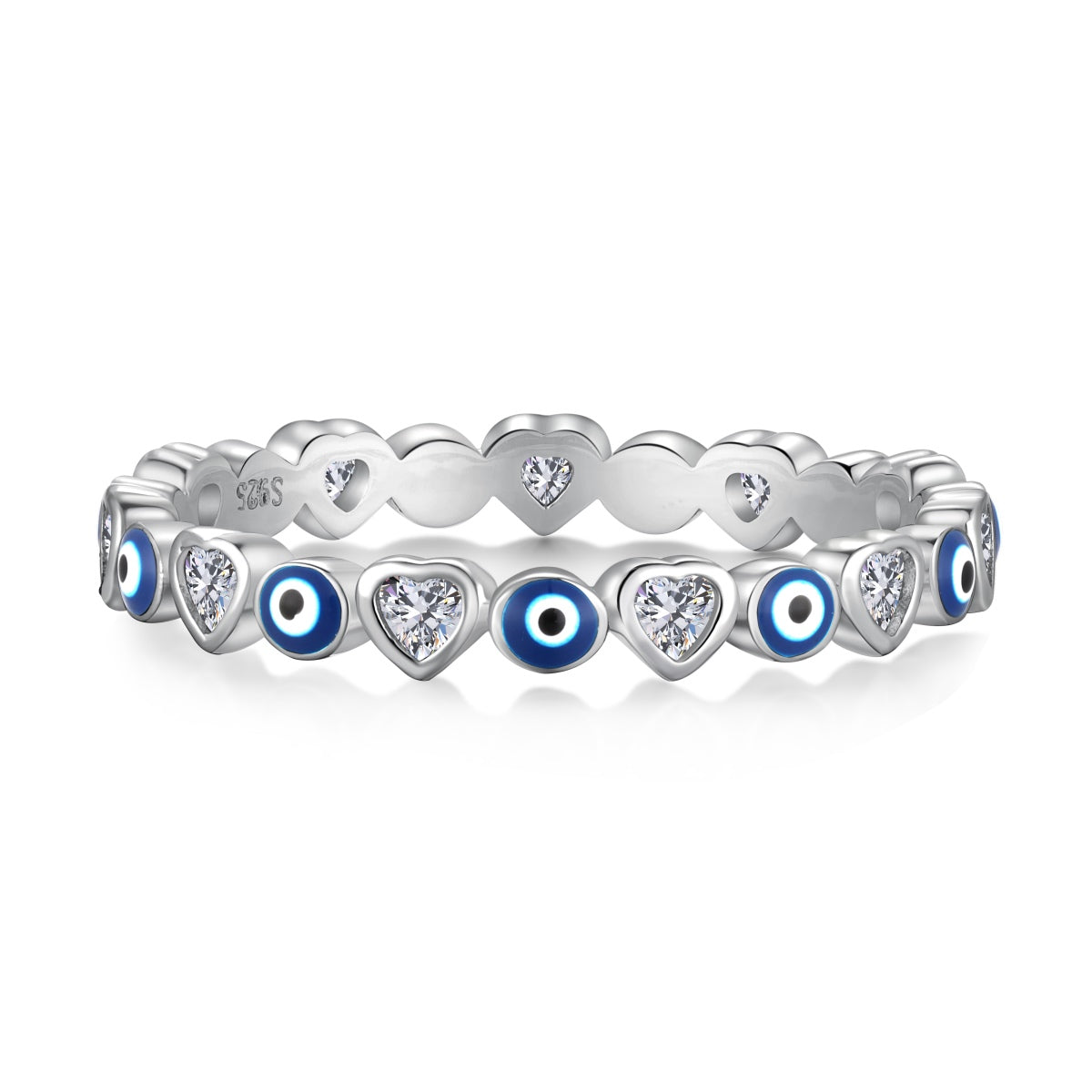 [Tonmkive Jewelry]خاتم يومي مستدير الشكل وملون مشرق