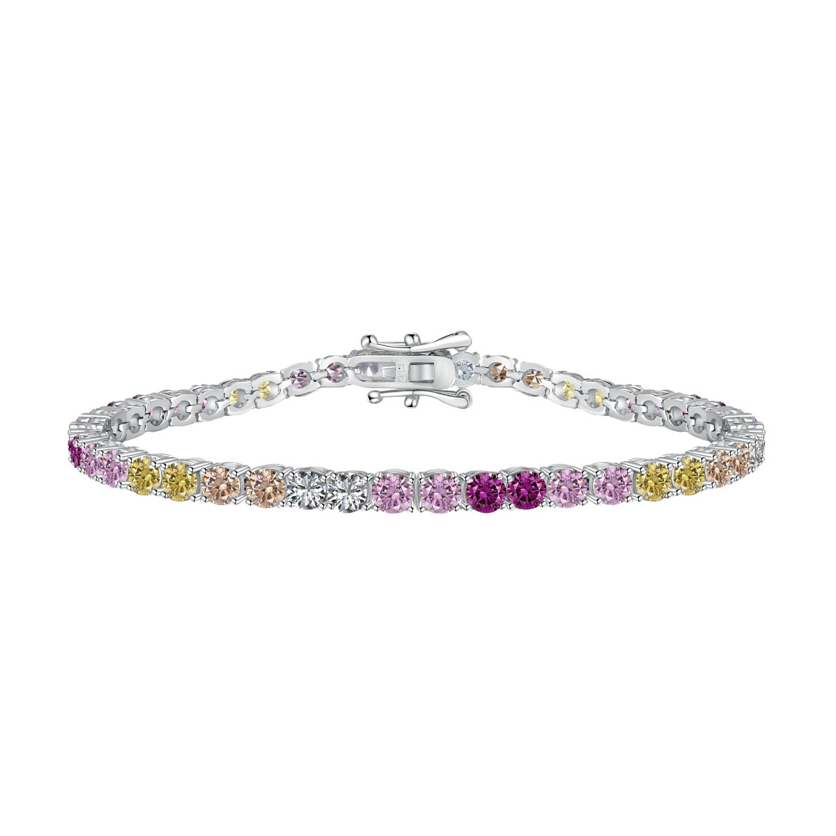 [Tonmkive Jewelry] سوار تنس دائري لامع وملون
