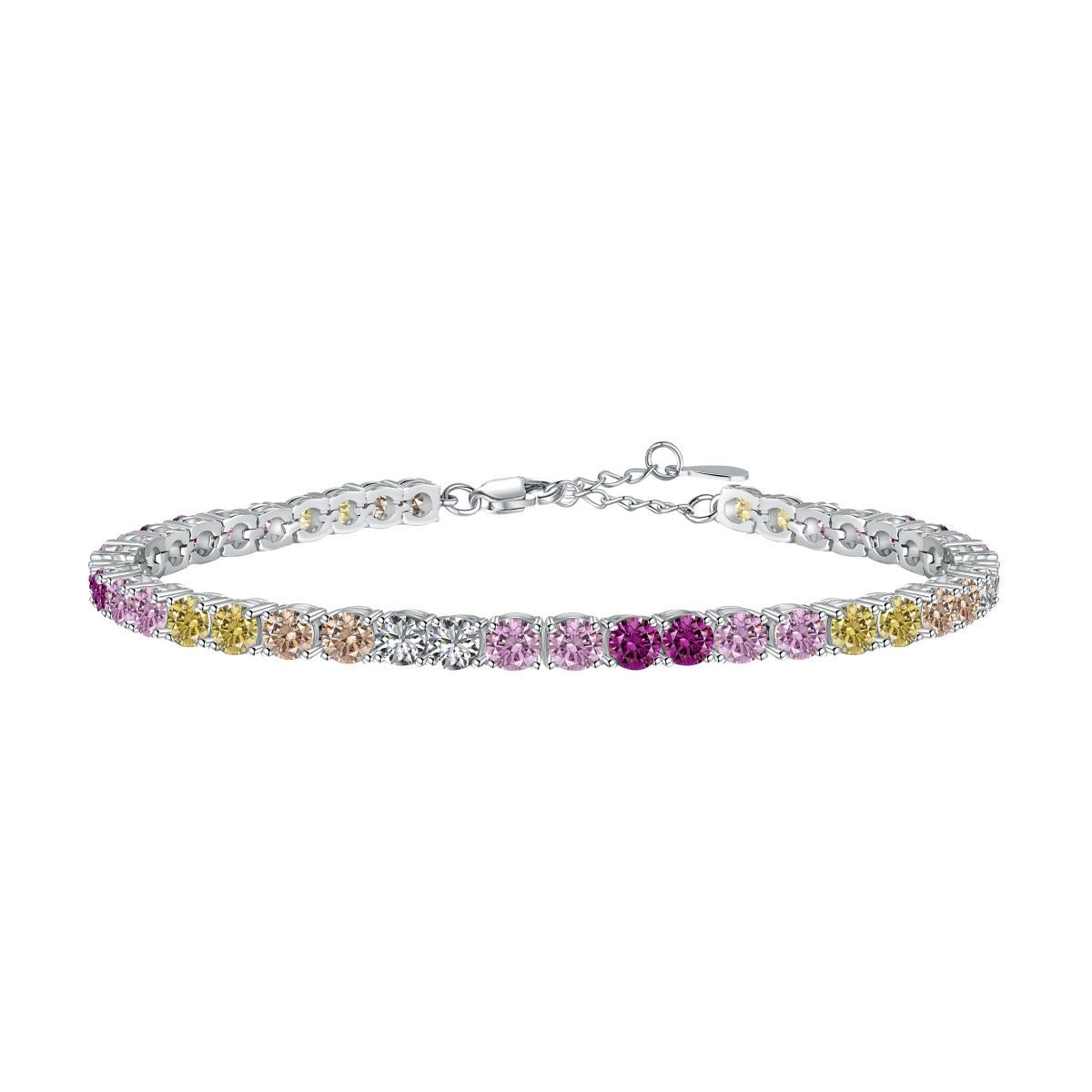 [Tonmkive Jewelry] سوار تنس دائري لامع وملون