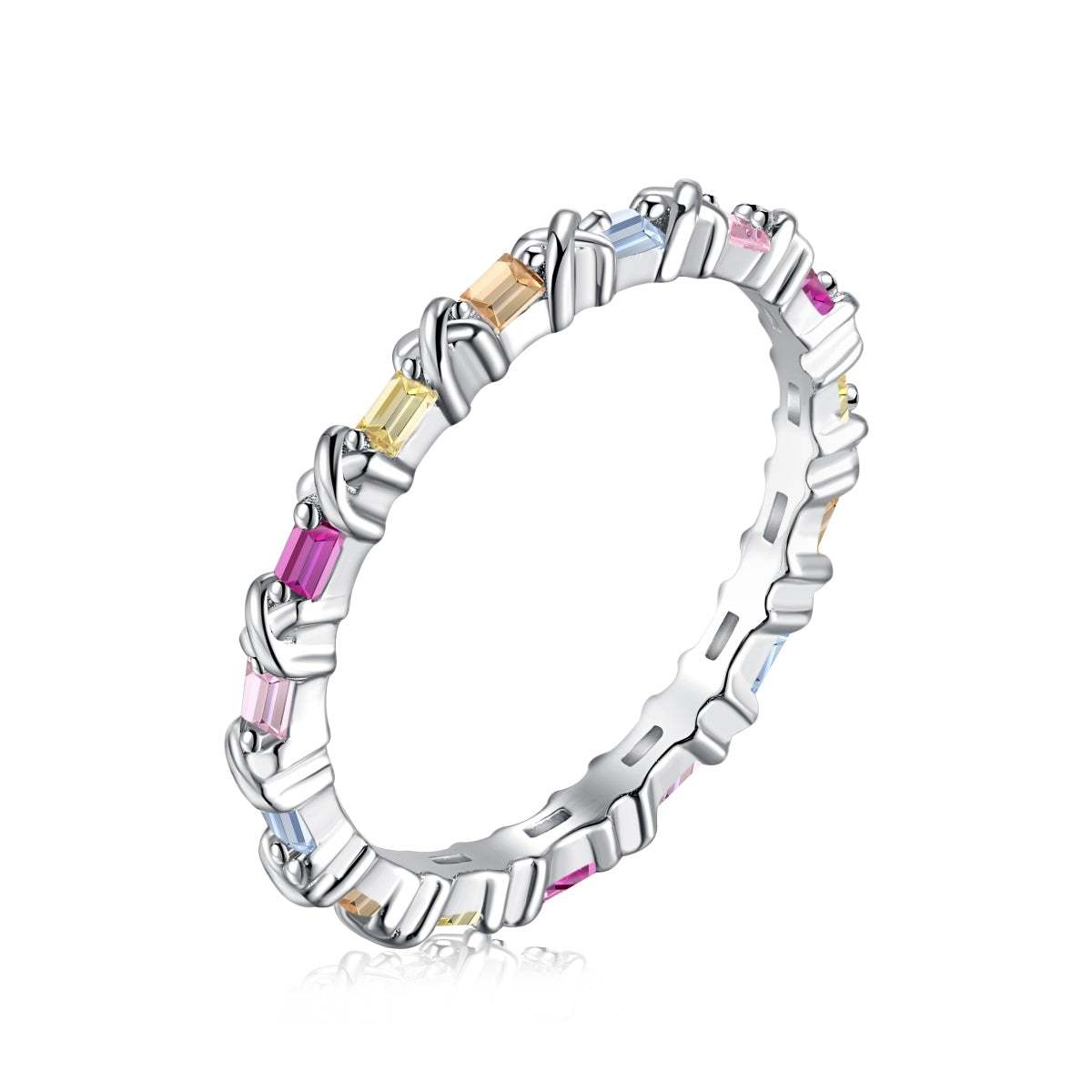 [Tonmkive Jewelry] خاتم يومي ساحر بقطع دائري ملون