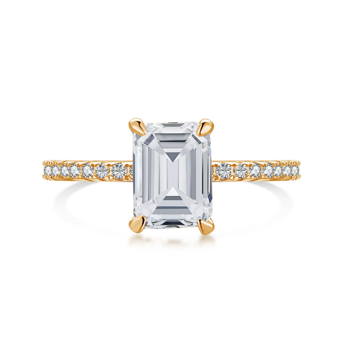 Anillo de fiesta deslumbrante y ornamentado con corte radiante de 2,0 quilates [Tonmkive Jewelry]
