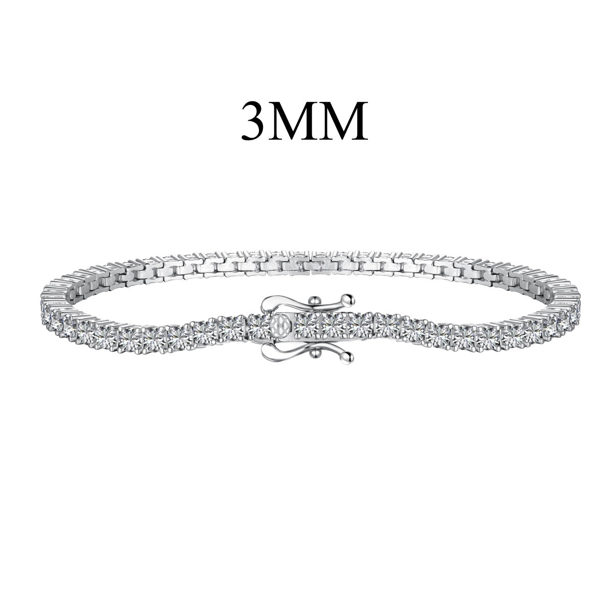 [Tonmkive Jewelry]Delicada y Encantadora Pulsera de Tenis con Corte Redondo