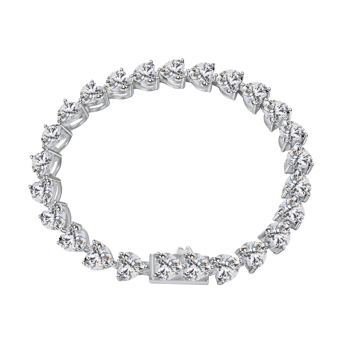 [Tonmkive Jewelry] Pulsera Elegante y Romántica con Corazón de 0.75 Quilates para Enamorados