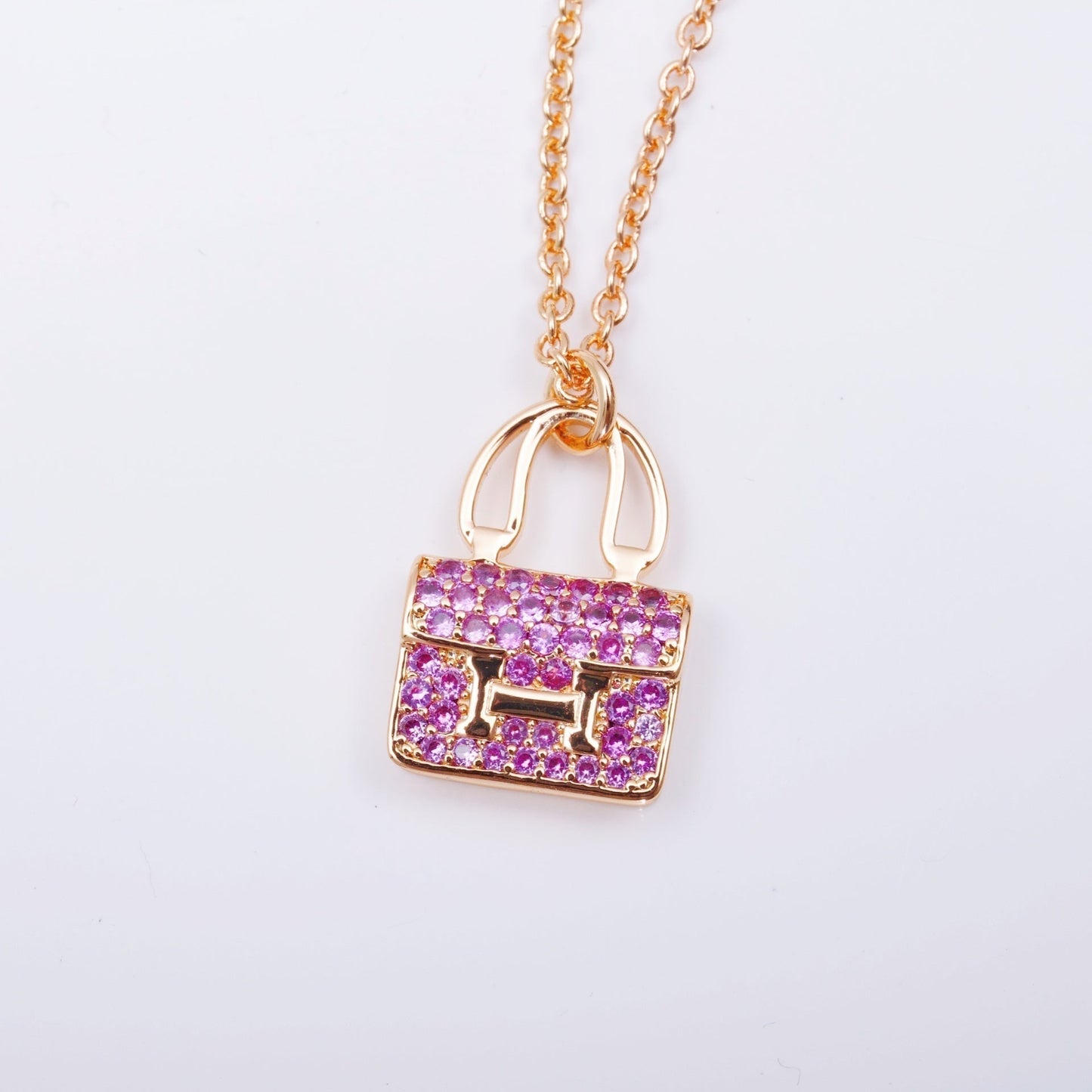 [Glow Muse]CONSTANCE PEDANT PURPLE DIAMOND NECKLACE