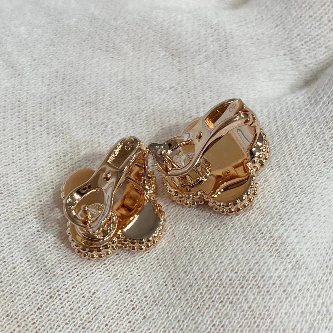 [Glow Muse]CLOVER MEDIUM 1 MOTIFS أقراط العقيق والماس