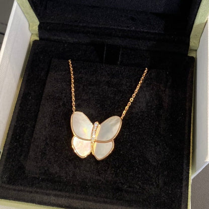 [Glow Muse]COLLAR DE DIAMANTES DE ORO MOP MARIPOSA