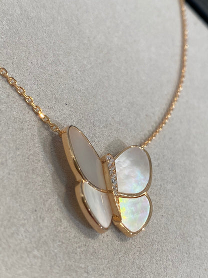 [Glow Muse]COLLAR DE DIAMANTES DE ORO MOP MARIPOSA
