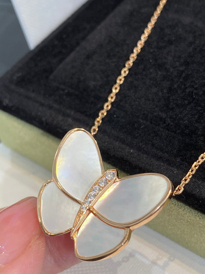 [Glow Muse]COLLAR DE DIAMANTES DE ORO MOP MARIPOSA