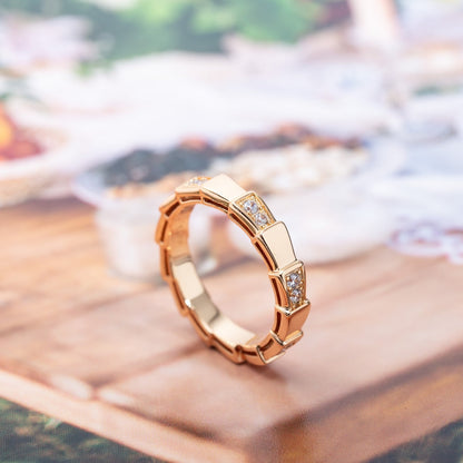 [Glow Muse]ANILLO SERPENTI ORO ROSA 3MM