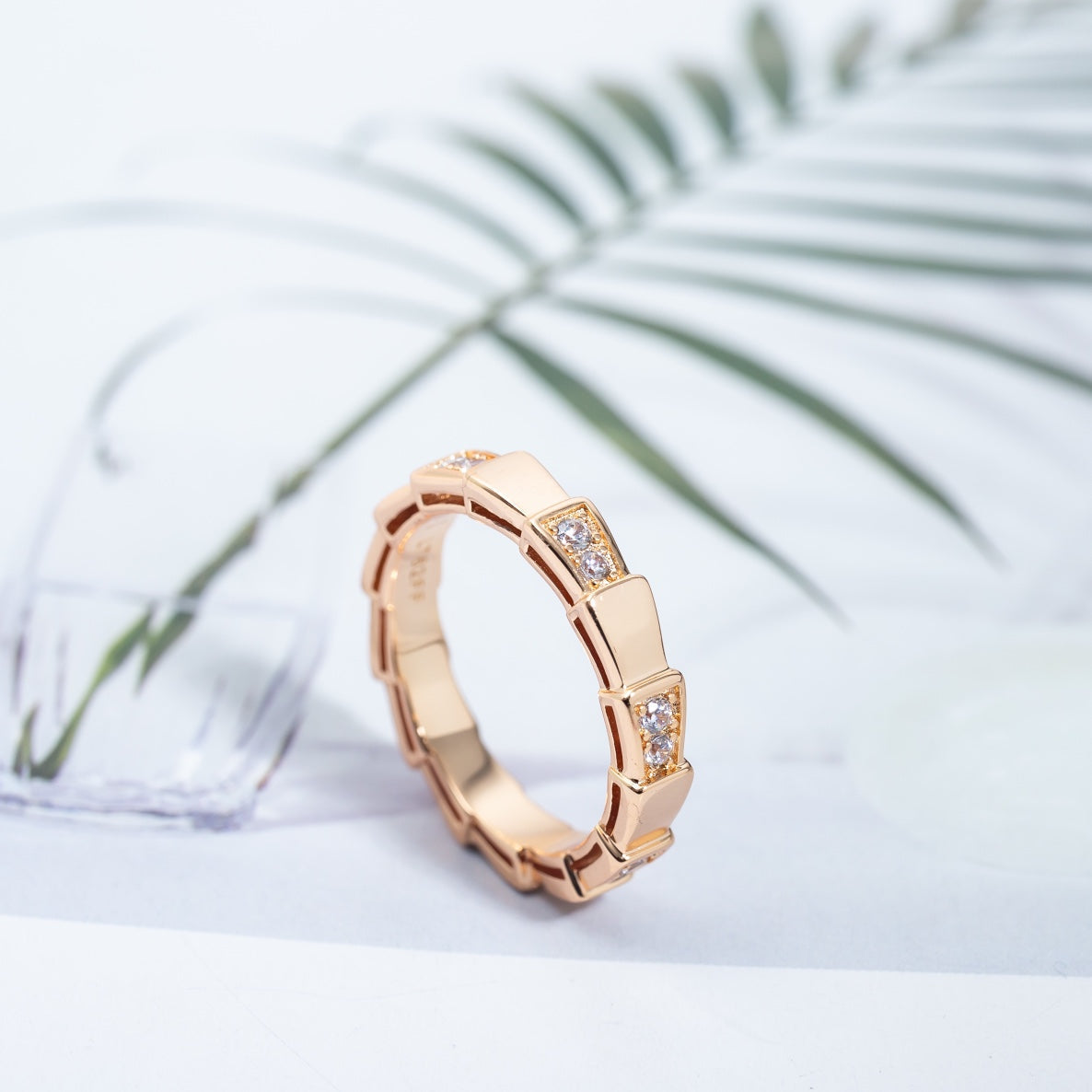 [Glow Muse]ANILLO SERPENTI ORO ROSA 3MM