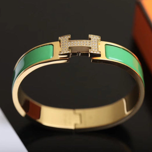 [Glow Muse]PULSERA H DE ORO CON DIAMANTES