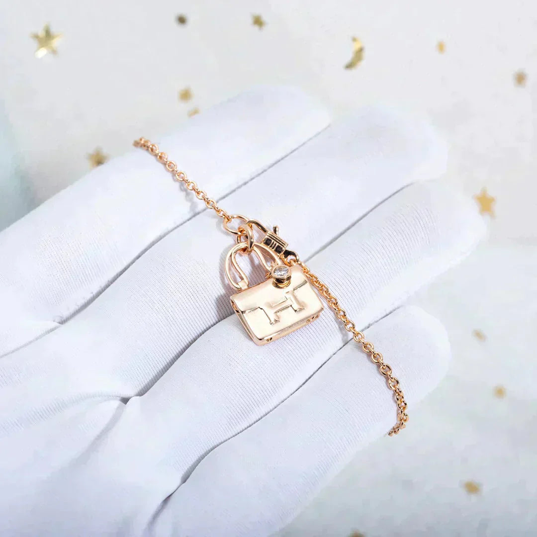 [Glow Muse]AMULETTE PEDANT ROSE GOLD NECKLACE