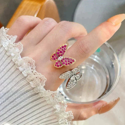 [Glow Muse]TWIN BUTTERFLY DIAMOND RING