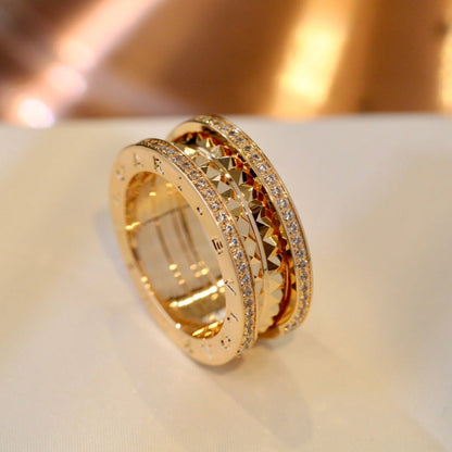 [Glow Muse] ANILLO DE ORO CON DIAMANTES CERO 1