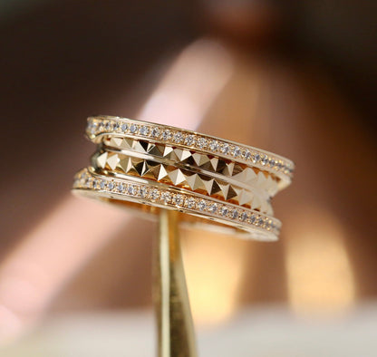 [Glow Muse] ANILLO DE ORO CON DIAMANTES CERO 1