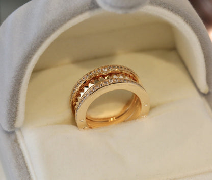 [Glow Muse] ANILLO DE ORO CON DIAMANTES CERO 1