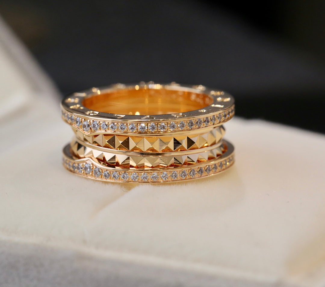 [Glow Muse] ANILLO DE ORO CON DIAMANTES CERO 1