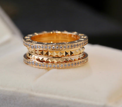 [Glow Muse] ANILLO DE ORO CON DIAMANTES CERO 1