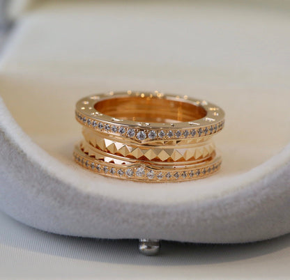 [Glow Muse] ANILLO DE ORO CON DIAMANTES CERO 1