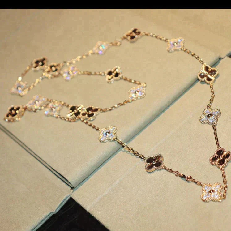 [Glow Muse]COLLAR DE DIAMANTES LÁSER TRÉBOL 20 MOTIVOS