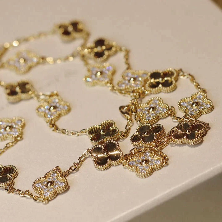 [Glow Muse]COLLAR DE DIAMANTES LÁSER TRÉBOL 20 MOTIVOS