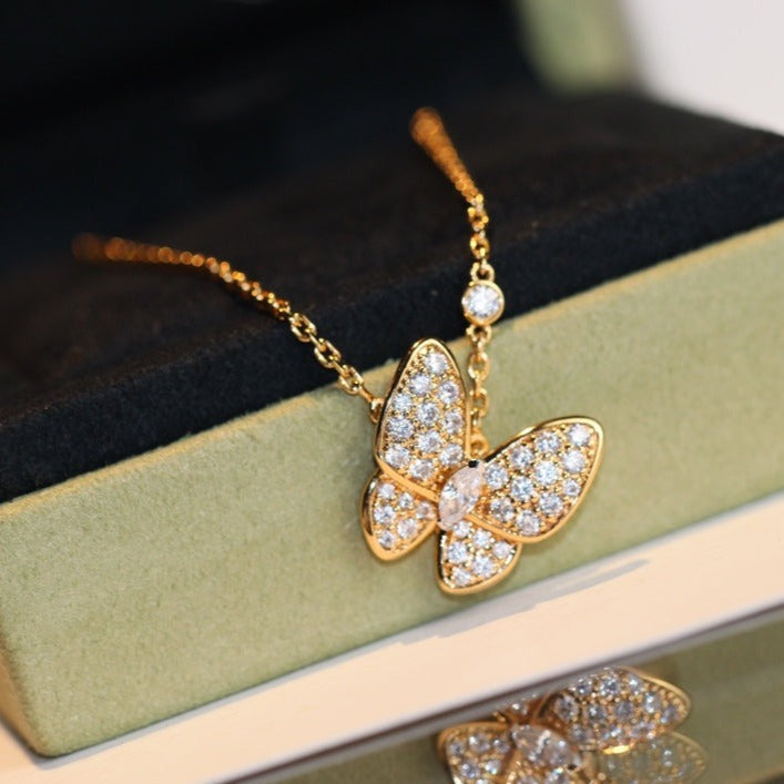 [Glow Muse]COLLAR DE MARIPOSA CON DIAMANTES